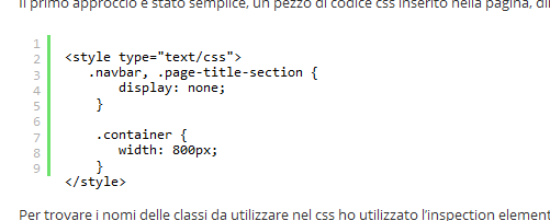 esempio di SyntaxHighlighter Evolved